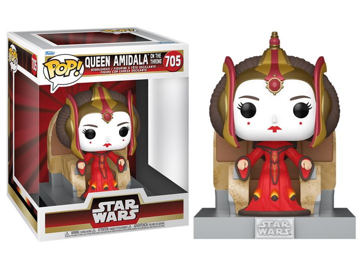 Funko Pop! Deluxe - Padmé Amidala Sur Le Trône | Figurine Star Wars 25e Anniversaire - 9,5 Cm - Vinyle Collector