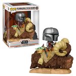 Figurka Star Wars The Mandalorian POP! - Mandalorian on Bantha with Child in Bag