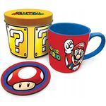 Kubek Super Mario z korkową podkładką - Let's Go