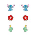 Zestaw 3 par kolczyków na sztyft Disney Stitch