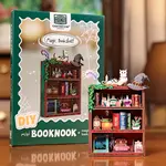 Drewniany model do składania Mini Book Nook - Magic Bookshelf (z magnesem)