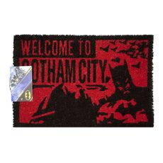 Wycieraczka Batman - Welcome To Gotham City (Red) 40 x 60 cm