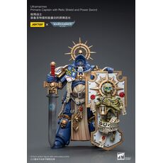 Figurka Warhammer 40k 1/18 Space Marines (Ultramarines) - Primaris Captain w/Relic Shield & Power Sword- Zdjęcie 2