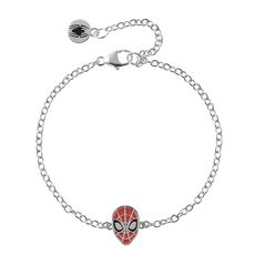Bransoletka dziecięca srebrna Marvel Spider-Man 17 cm