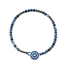 Bransoletka koralikowa Marvel Kapitan Ameryka 18 cm (ze stalowymi elementami)