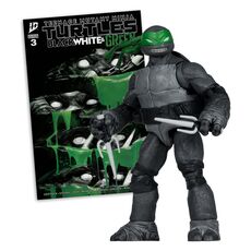 Figurka z komiksem Teenage Mutant Ninja Turtles Page Punchers - Raphael (Black White & Green) [Red Platinum Edition]