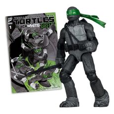 Figurka z komiksem Teenage Mutant Ninja Turtles Page Punchers - Donatello (Black White & Green) [Red Platinum Edition]