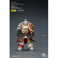 Figurka Warhammer Herezja Horusa 1/18 - White Scars Stormseer Consul with Force Staff and Bolt Pistol- Zdjęcie 6