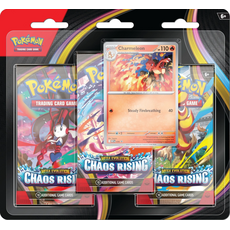 Karty do gry Pokémon TCG: Mega Evolution - Chaos Rising - 3-Pack Blister Bundle - Charmeleon