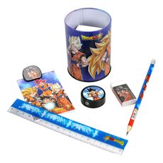 Zestaw przyborów szkolnych z przybornikiem Dragon Ball Super (7 elementów)