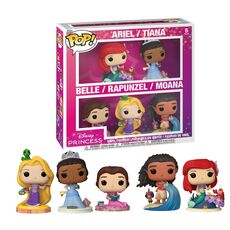 Zestaw 5 figurek POP! Disney Princess - Ariel, Tiana, Belle, Kopciuszek, Moana