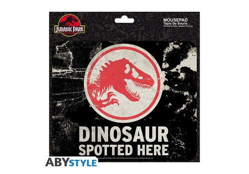 Podkładka materiałowa pod mysz Jurassic Park - Caution dinosaur- Zdjęcie 2