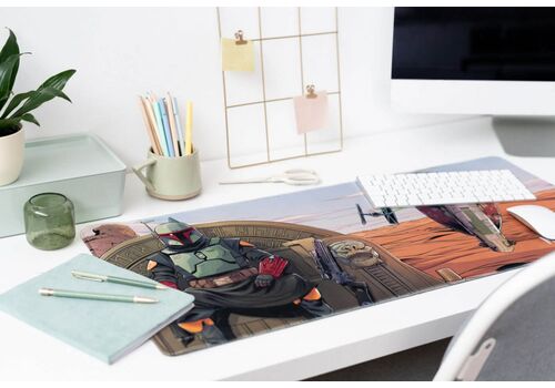 Podkładka pod mysz dla graczy XL Star Wars The Mandalorian - Boba Fett- Zdjęcie 6