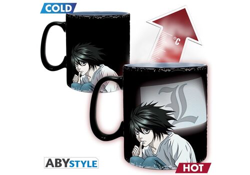 Duży kubek zmieniający kolor Death Note - Kira & L (460 ml)- Zdjęcie 2