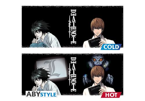 Duży kubek zmieniający kolor Death Note - Kira & L (460 ml)- Zdjęcie 3