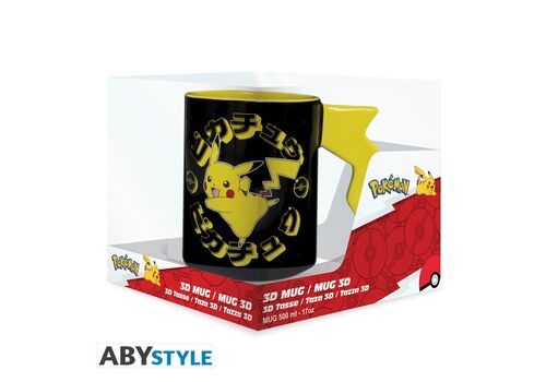 Duży kubek z uchwytem 3D Pokemon - Pikachu Lightning Bolt (460 ml)- Zdjęcie 4