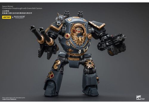 Figurka Warhammer 40k 1/18 - Space Wolves Contemptor Dreadnought with Gravis Bolt Cannon- Zdjęcie 10