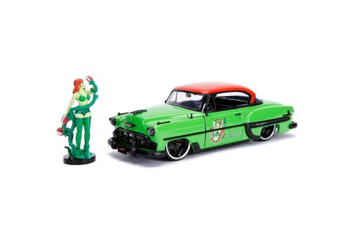 Model samochodu DC Bombshells Diecast 1/24 1953 Chevy Bel Air Hard Top (Wraz z figurką Poison Ivy)
