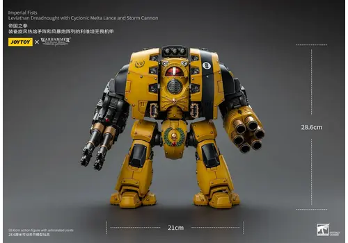 Figurka Warhammer Herezja Horusa 1/18 - Imperial Fists Leviathan Dreadnought with Cyclonic Melta Lance and Storm Cannon- Zdjęcie 12