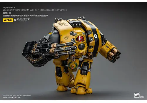 Figurka Warhammer Herezja Horusa 1/18 - Imperial Fists Leviathan Dreadnought with Cyclonic Melta Lance and Storm Cannon- Zdjęcie 8