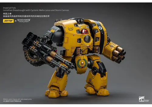 Figurka Warhammer Herezja Horusa 1/18 - Imperial Fists Leviathan Dreadnought with Cyclonic Melta Lance and Storm Cannon- Zdjęcie 9