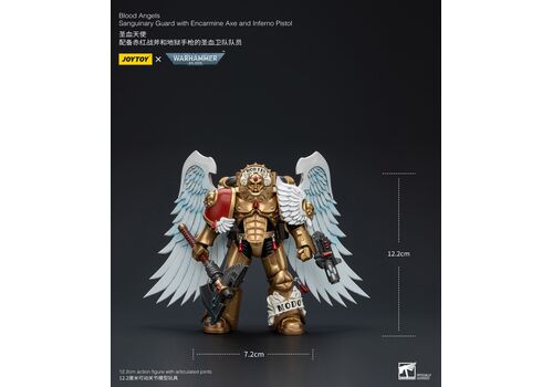 Figurka Warhammer 40k 1/18 - Blood Angels Sanguinary Guard with Encarmine Axe and Inferno Pistol- Zdjęcie 9