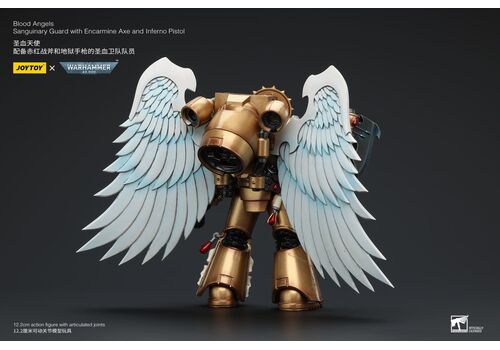 Figurka Warhammer 40k 1/18 - Blood Angels Sanguinary Guard with Encarmine Axe and Inferno Pistol- Zdjęcie 4