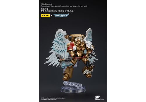 Figurka Warhammer 40k 1/18 - Blood Angels Sanguinary Guard with Encarmine Axe and Inferno Pistol- Zdjęcie 8