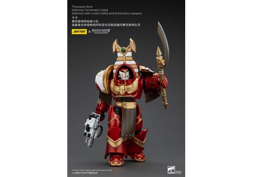 Figurka Warhammer Herezja Horusa 1/18 - Thousand Sons Sekhmet Terminator Cabal Sekhmet With Combi-Melta And Achea Force Weapon- Zdjęcie 6