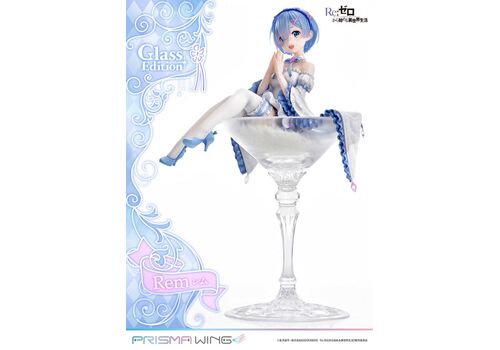 Figurka Re:Zero Prisma Wing 1/7 - Rem: Glass Edition- Zdjęcie 4