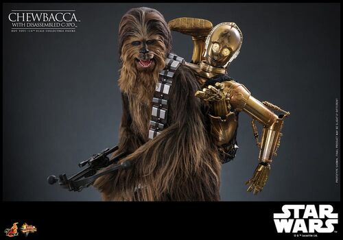Figurka Star Wars: Imperium Kontratakuje Movie Masterpiece 1/6 - Chewbacca z C-3PO- Zdjęcie 3