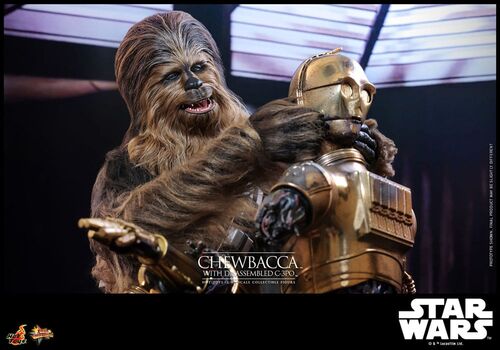 Figurka Star Wars: Imperium Kontratakuje Movie Masterpiece 1/6 - Chewbacca z C-3PO- Zdjęcie 4