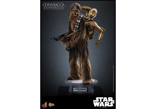 Figurka Star Wars: Imperium Kontratakuje Movie Masterpiece 1/6 - Chewbacca z C-3PO- Zdjęcie 6