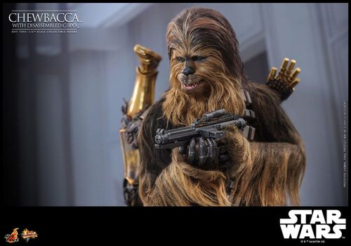 Figurka Star Wars: Imperium Kontratakuje Movie Masterpiece 1/6 - Chewbacca z C-3PO- Zdjęcie 16