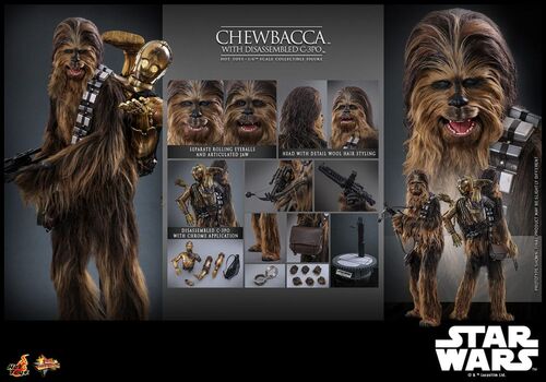 Figurka Star Wars: Imperium Kontratakuje Movie Masterpiece 1/6 - Chewbacca z C-3PO- Zdjęcie 22