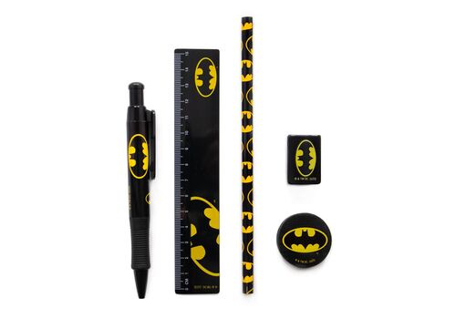 Zestaw przyborów szkolnych DC Comics Batman (5 elementów)- Zdjęcie 2