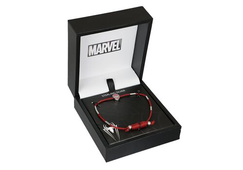Bransoletka dziecięca sznurkowa Marvel Spider-Man 17 cm (ze srebrnymi elementami)- Zdjęcie 2