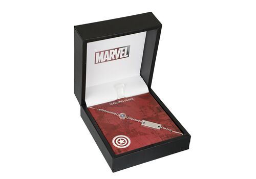 Bransoletka dziecięca srebrna Marvel Kapitan Ameryka 17 cm- Zdjęcie 2