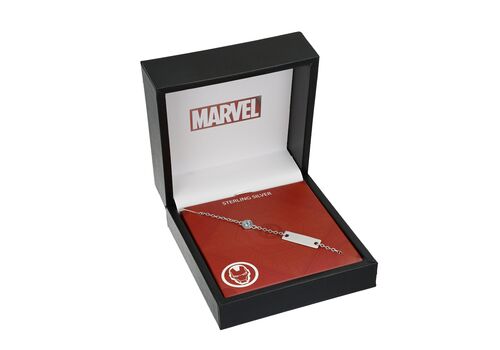Bransoletka dziecięca srebrna Marvel Iron Man 17 cm- Zdjęcie 2