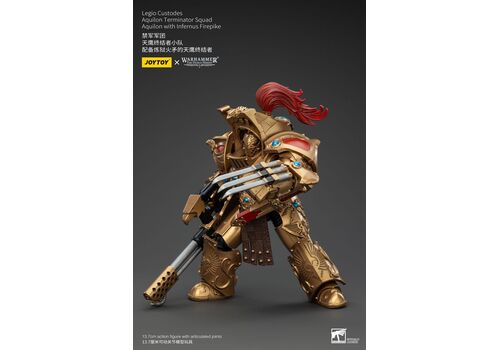 Figurka Warhammer Herezja Horusa 1/18 - Legio Custodes Aquilon Terminator Squad Aquilon with Infernus Firepike- Zdjęcie 6