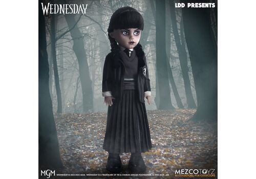Lalka Wednesday Living Dead Dolls - Wednesday Addams (Nevermore Academy Uniform)- Zdjęcie 2