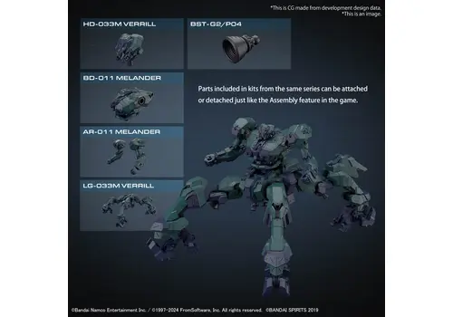 Figurka do złożenia Armored Core VI 30MM - BD-011 Melander Liger Tail / G1 Michigan- Zdjęcie 2
