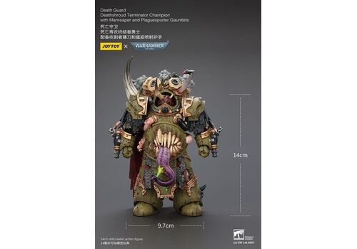 Figurka Warhammer 40k 1/18 - Death Guard Deathshroud Terminator 1 with Manreaper and Plaguespurter Gauntlet- Zdjęcie 6