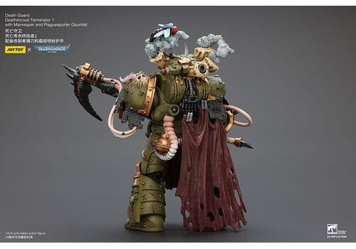 Figurka Warhammer 40k 1/18 - Death Guard Deathshroud Terminator 1 with Manreaper and Plaguespurter Gauntlet- Zdjęcie 3