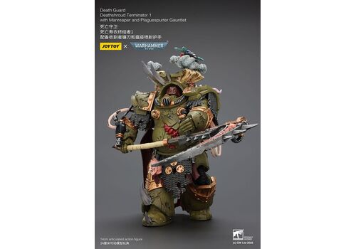 Figurka Warhammer 40k 1/18 - Death Guard Deathshroud Terminator 1 with Manreaper and Plaguespurter Gauntlet- Zdjęcie 5