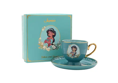 Filiżanka do herbaty ze spodkiem Disney Księżniczki - Jasmine (200 ml)- Zdjęcie 2