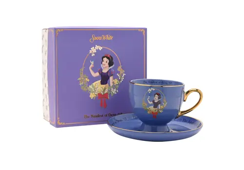 Filiżanka do herbaty ze spodkiem Disney Księżniczki - Królewna Śnieżka (200 ml)- Zdjęcie 2