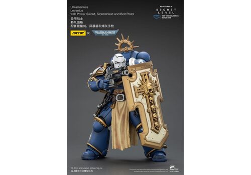 Figurka Warhammer 40k 1/18 - Ultramarines Levantus with Power Sword, Stormshield and Bolt Pistol- Zdjęcie 4