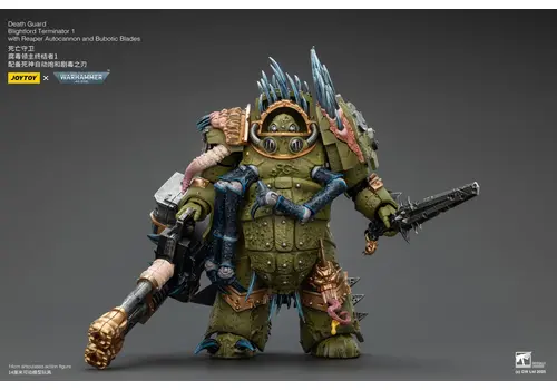 Figurka Warhammer 40k 1/18 - Death Guard Blightlord Terminator 1 with Reaper Autocannon and Bubotic Blades- Zdjęcie 3