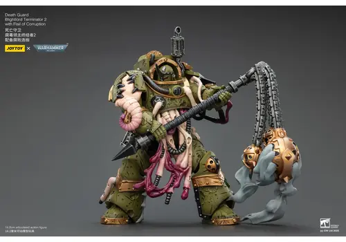 Figurka Warhammer 40k 1/18 - Death Guard Blightlord Terminator 2 with Flail of Corruption- Zdjęcie 3